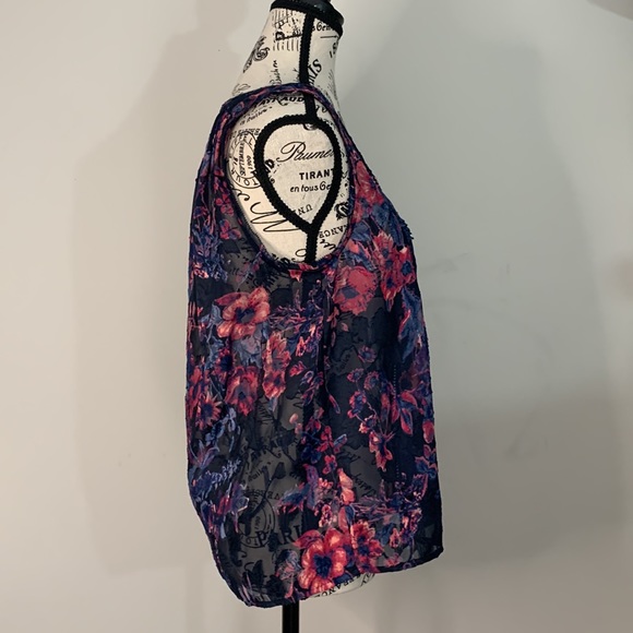 Sheer floral Lucky Brand sleeveless blouse Size:S - Picture 9 of 11